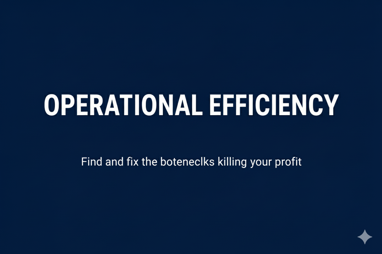 Operational Efficiency: Find and fix the bottlenecks killing your profit